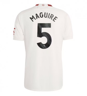 Lacne Muži Futbalové dres Manchester United Harry Maguire #5 2023-24 Krátky Rukáv - Tretina